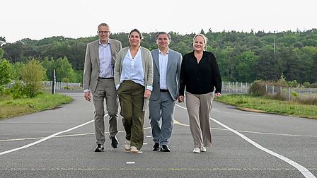 Foto van de vier nieuwe wethouders